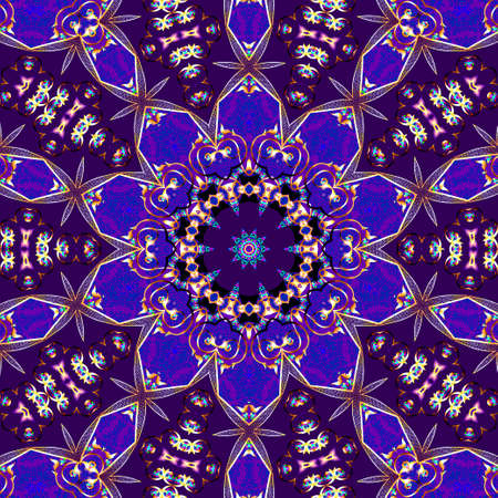 illustration background with jewels and geometric designs in gold