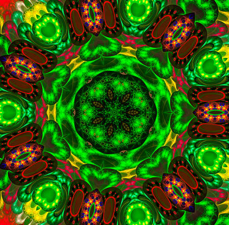 illustration background fractal pattern with circles and spiralsの写真素材