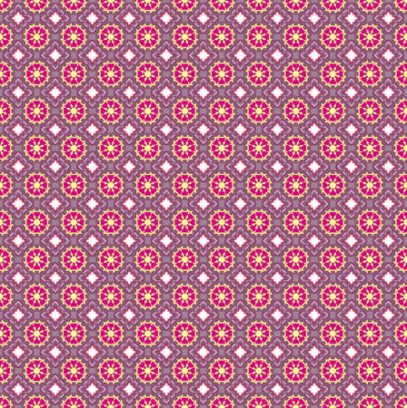 Seamless background with geometric and floral abstract pattern