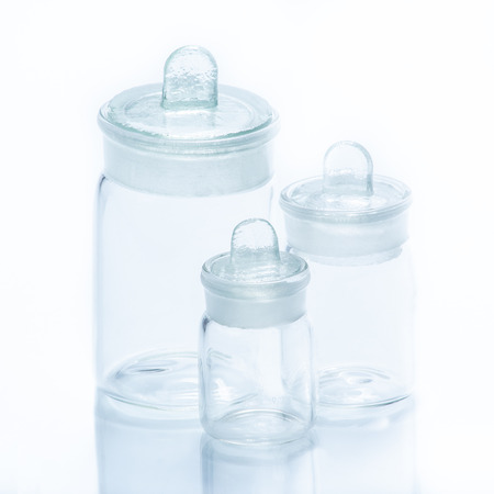 Set of weighing bottles of different capacityの写真素材