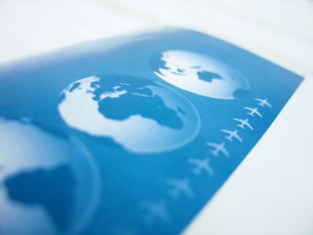 flight ticket cover, detailed