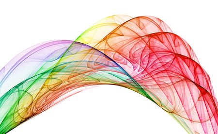 multicolored abstraction over white background, hq render