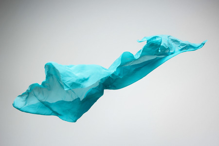 abstract pieces of fabric flying, high-speed studio shotの写真素材