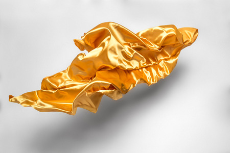 flying fabric - high speed studio shot, art object, design elementの写真素材