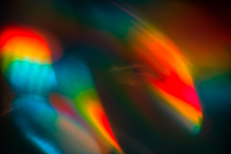Abstract of colorful light in the darkの写真素材