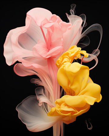 colorful fluid abstraction, design element, AI generatedの素材