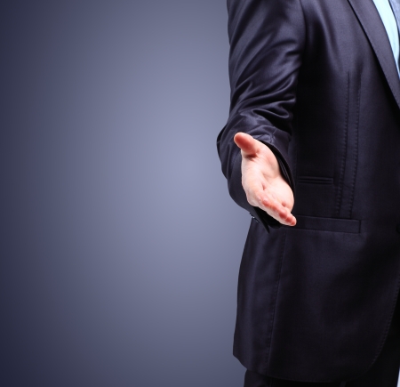 The businessman. Hand for a handshake. The conclusion of the transaction.の写真素材