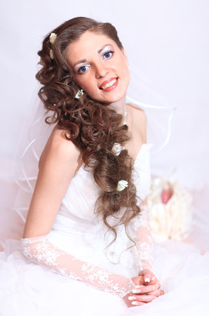 Young attractive bride.の写真素材