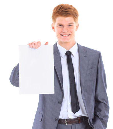 The young handsome businessman isolated on a white background.の写真素材