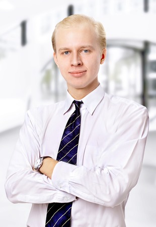 Beautiful business man in the officeの写真素材