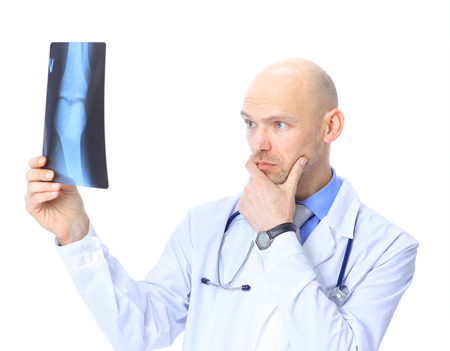 young doctor man with stethoscopeの写真素材
