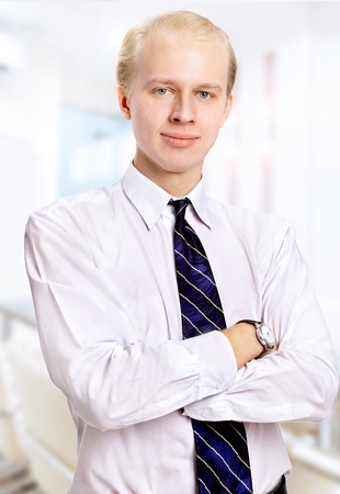 Beautiful business man in the officeの写真素材