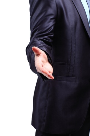 The businessman. Hand for a handshake. The conclusion of the transaction.の写真素材