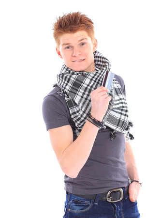 Portrait of handsome young man in casual clothes の写真素材