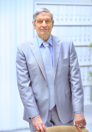 The businessman at the age of in the office.の写真素材
