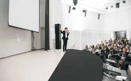 speaker at business conferenceの写真素材