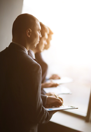 Image business people discussing their ideas in officeの写真素材