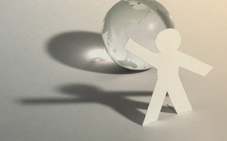 A leader man abstract global map backgroundの写真素材