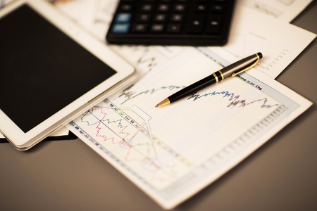 Tablet computer and financial charts