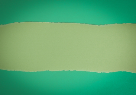torn sheet of paper green sheet of paperの写真素材