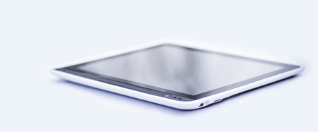 modern e-book . isolated on a black background.の写真素材