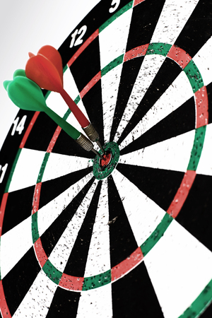 target with arrow isolated on white background