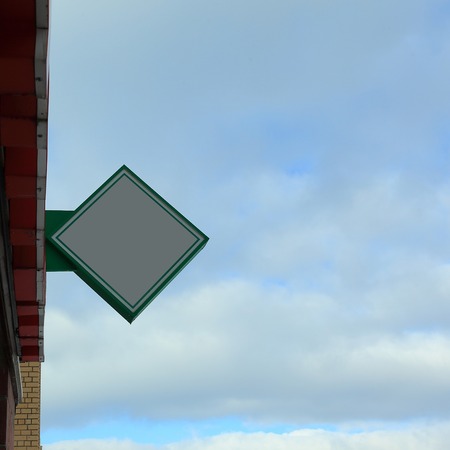 urban blank banner on sky background.photo with copy space