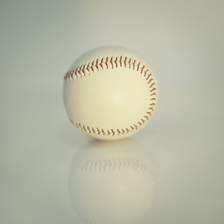 baseball ball .isolated on a white background .の写真素材