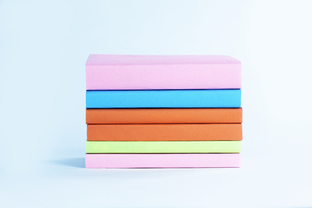 stack of books.isolated on white background.photo with copy spaceの写真素材