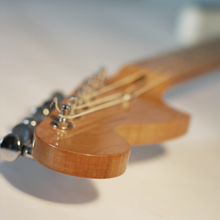 Neck and tuners six-string guitar. Retro style.の写真素材