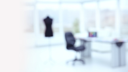 blurred image of an office in the Atelier fashionの写真素材