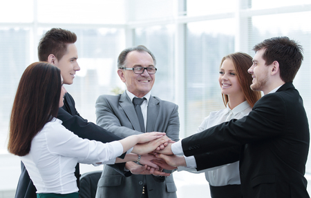 professional business team shows its unity.the concept of teamwork.の写真素材