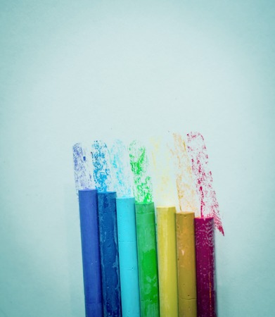 set of crayons.isolated on a lightの写真素材