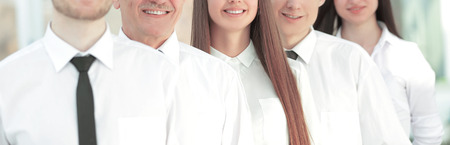 close up. confident business team on blurred background office