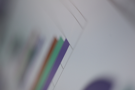 Abstract blurred double exposure of stock graph market exchange data boardの写真素材