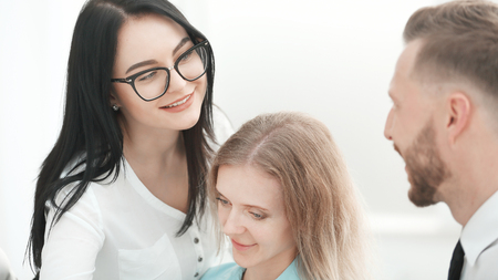 close up. business team discussing an idea for a new projectの写真素材