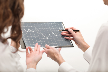 closeup.business colleagues discussing the sales plan.の写真素材