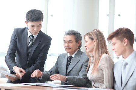 Project Manager and business team at a Desk in the office.の写真素材