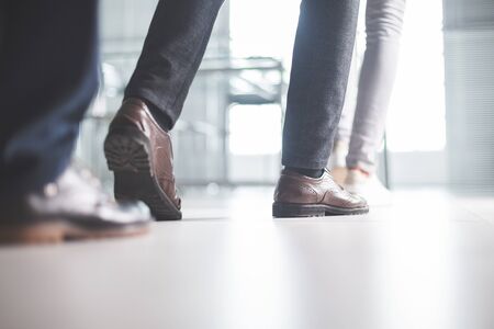 close up. image of business people in the office. business background