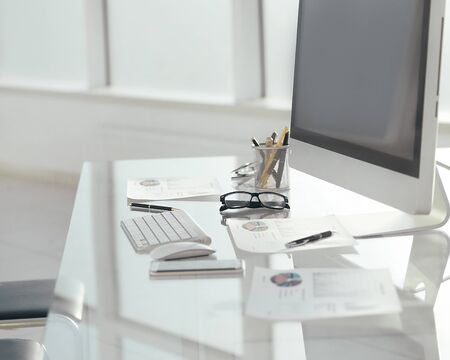 workplace office employee in a modern office.の写真素材