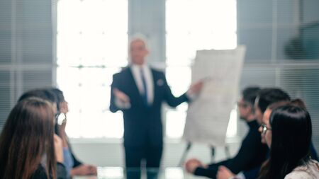 background image of a group of corporate employees in the office lobbyの写真素材