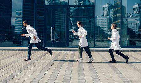 A group of medical staff to help