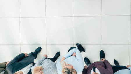 top view. cropped image of a group of business people.