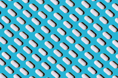 background image is a blue pill container.