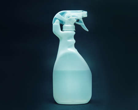 Hand sanitizer on a dark background. photo with a copy-space.の写真素材