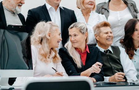 portrait of a group of company employees at the workplace in the officeの写真素材