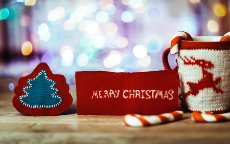 Knitting seamless pattern witch drcoration knitting stylish text.の写真素材