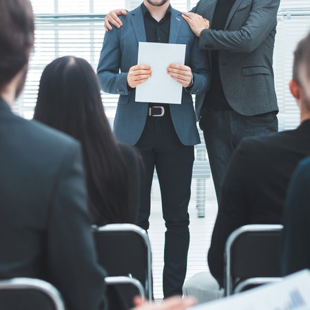 project Manager awarding the best employee. teamworkの写真素材