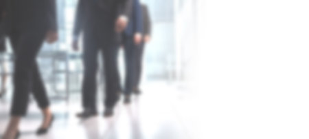 close up. office employees entering the work office
