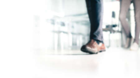 close up.business people leaving the workplace in the office.の写真素材